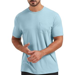 เสื้อยืดคอกลมสีชมพูสำหรับผู้ชาย ผ้าฝ้าย 100% เนื้อผ้านุ่มสบาย สวมใส่สบาย แขนสั้น ทรงปกติ แห้งเร็ว ระบายอากาศได้ดี ปรับแต่งได้ - Product Image 5