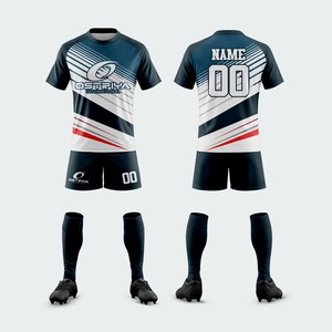 Mejor Fabricante de Uniformes de Rugby Personalizados, Conjunto 100% Poliéster de Secado Rápido, Antibacteriano, con Logotipo Frontal, Tallas Grandes, Unisex, Venta al Por Mayor - Product Image 3
