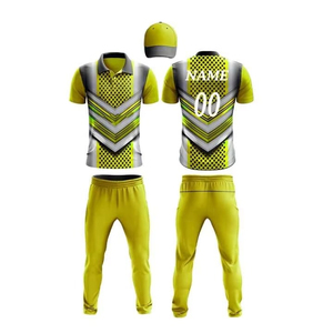 Nouvel ensemble uniforme de cricket 2026 à séchage rapide et respirant, col en V, manches courtes, réversible double face, 100 % polyester, logo personnalisé - Product Image 3