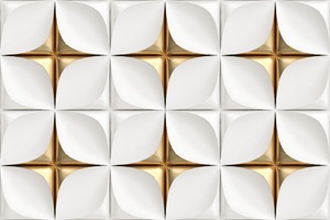 Orientbell 300X450เซรามิก SHG Star Petal GOLD HL กระเบื้องเสร็จสิ้นมันวาวสำหรับห้องน้ำห้องครัว backsplash กระเบื้องปูพื้นผนังห้องน้ำ - Product Image 2