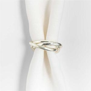 Anillo para Servilletas de Metal con Diseño Hueco de Ciervo, Decoración Navideña para Mesa, Anillo para Servilletas con Forma de Reno Plateado para Regalo - Product Image 4