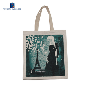 Reusable Cotton Tote Bag Wholesale Eco Friendly Shopping Bag Long Rope Handle <b>for</b> Exhibition Giveaway Promotion Use - Product Image 2