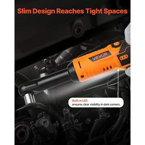 Clé à cliquet électrique sans fil 3/8 pouce, 240 tr/min, couple de 33 lb-pi, ensemble avec deux batteries, chargeur, douilles, modèle D0100X3KX7X - Product Image 6