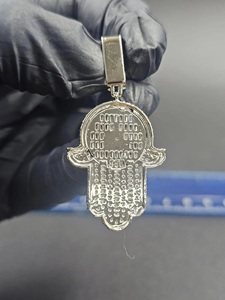 Luxury Moissanite <b>Silver</b> Plated 925 Pendant <b>Charm</b> Hip Hop Jewelry Statement Bling Elegant Gift Women Unisex Everyday Wear - Product Image 3