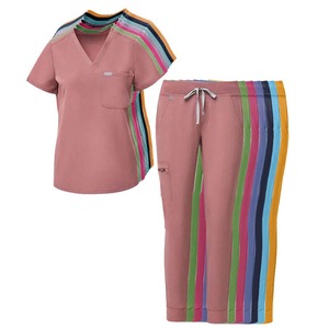Trendy Fashion Nursing Uniform <b>Scrub</b> <b>Tops</b> V Neck Medical Apparel for Hospital and Healthcare Workers Medical V Neck Shirt - Product Image 2