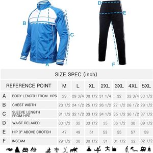 Men's <b>Blue</b> White Color Blocking Tracksuit Set Full Sleeve Zipper Stand Collar Sporty Breathable Polyester Autumn Wear - Product Image 6