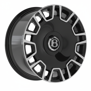 Rines de Aleación Bentley en Negro Brillante, Diseño Flow Formed con Borde Mecanizado, 20, 21 y 22 Pulgadas - Product Image 4