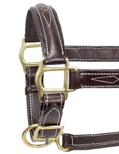 Cabestro de Cuero de Alta Calidad para Caballo, Hebillas de Acero Inoxidable y Latón, Costuras Blancas, Cómodo, Duradero, Diseño Moderno - Product Image 4