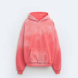 Sweats à capuche 100% coton Streetwear Vintage délavés à l'acide pour homme, personnalisables avec logo, 380 g/m², basiques oversize - Product Image 1