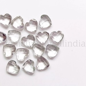 Cuarzo de Cristal Natural en Forma de Corazón, Gema Facetada de 6mm, Colgante de Corazón Tallado a Mano, Precio al por Mayor, Joyería a Granel - Product Image 6