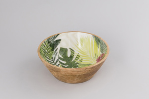 ชุดชามสลัดไม้หรูหรา สำหรับเสิร์ฟซุป ผลไม้ สลัด อาหาร จาน ชามไม้ธรรมชาติทำมือสำหรับงานปาร์ตี้ - Product Image 2