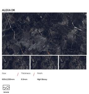 Azulejo de Porcelana Esmaltada de Alto Brillo de 600x1200 mm, Azulejo de Pared con Aspecto de Mármol para Sala de Estar, Moderno - Product Image 6