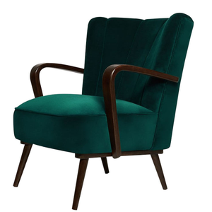 Sillón individual Elena Amchair para interiores, mueble de madera de teca para hotel, hogar, sala de estar, duradero. - Product Image 2