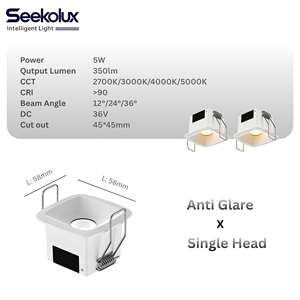 현대식 실내 매립형 선형 LED 그릴 조명 매립형 다운라이트 5W 10W 20W 눈부심 방지 알루미늄 COB 천장 그릴 다운라이트 - Product Image 2