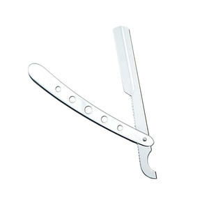 Rasoir à lame droite UBI Silver, acier à haute teneur en carbone, système de lames remplaçables, design ergonomique, rasage de précision pour la barbe des hommes - Product Image 3