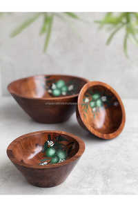 Nuevo diseño del fabricante Acabado a mano Tazón de madera para servir ensaladas Venta al por mayor Característica sostenible - Product Image 5