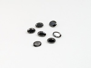 Diamante Negro Natural AAA, Corte Ovalado Facetado, Piedra Suelta de 4x6mm, 0.42ct, Gema de Lujo para Joyería, Fabricante Mayorista - Product Image 3