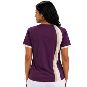 Camiseta Deportiva Personalizada para Mujer, de Secado Rápido, Transpirable, de Poliéster, para Gimnasio, Running, Entrenamiento, con Paneles en Contraste, Fabricante OEM - Product Image 2