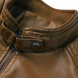 New Arrival Full Zipper Leather <b>Biker</b> <b>Jacket</b> For Men Private Label Slim Fit Men Leather <b>Biker</b> <b>Jacket</b> - Product Image 4