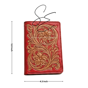 2026 Embossed Leather Passport <b>Holder</b> Customised Cowgirl Travel Passport Wallet RFID Blocking Cover with Card Slots - Product Image 2