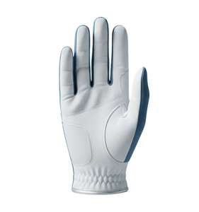 Gant de golf droitier en cuir PU antidérapant unisexe avec fermeture auto-agrippante bleu et blanc, faible MOQ, gants de golf promotionnels de marque - Product Image 2