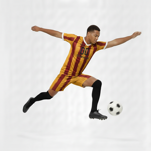 Conjunto de Uniforme de Fútbol de Secado Rápido y Transpirable, 100% Poliéster, Logotipo Personalizado, Nombre del Equipo Personalizado, Ropa Deportiva Unisex para Adultos al por Mayor - Product Image 2