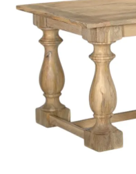 Ensemble de table et chaises de salle à manger rectangulaire en bois massif de style moderne pour la maison ou l'appartement - Product Image 3