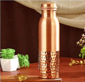 Engraved Hammered Copper Water Bottle Pure Copper Bottle for Corporate Gifts and Promotional Use - Product Image 3