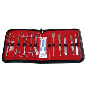 Kit d'instruments en acier inoxydable, outils anatomiques pour étudiants, ciseaux, pinces, porte-aiguilles, manche de scalpel par Dentavex - Product Image 1