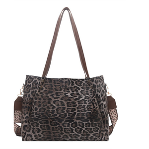 ใหม่กระเป๋าทรงสี่เหลี่ยมเรียบง่ายและมีสไตล์กระเป๋าถือ/กระเป๋าสะพายไหล่กระเป๋าความจุขนาดใหญ่พิมพ์ลายเสือดาวย้อนยุค - Product Image 1