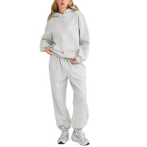 Survêtement en molleton 100% coton pour femme, respirant, léger, idéal pour l'hiver, streetwear de qualité. - Product Image 1