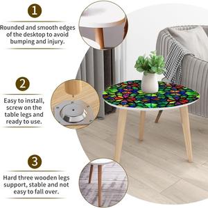 Table basse moderne élégante en bois naturel massif, style bois de manguier pour salon, meubles en bois à prix de gros - Product Image 5