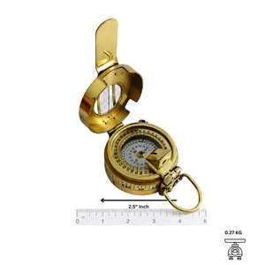 <b>Antique</b> Surveyor <b>Compass</b> with Sighting Vane Folding Cover Land Navigation <b>Compass</b> Professional Directional <b>Compass</b> Explorer - Product Image 3