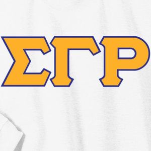 <b>White</b> Greek Letter Crew Neck <b>Sweatshirt</b> Embroidered Graphic Long Sleeve Casual Pullover Sportswear Gold Blue Design Apparel - Product Image 6