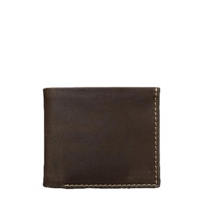 Vintage Brown Cowhide Leather Men Wallet Retro Trifold Multiple Card Slots Snap Closure Coin Purse <b>Billfold</b> Cash Holder Clear ID - Product Image 4