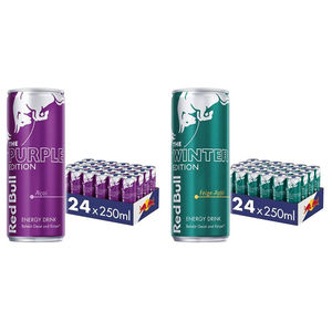 Venta al por Mayor de Red Bull Edición Púrpura con Sabor a Bayas Silvestres Skogsbarssmak, 24 Latas de 250 ml, Base de Agua de Manantial Alpina, Calidad Premium - Product Image 1