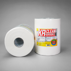 Lingettes non tissées Krclean XK3 blanches du fabricant vietnamien, 100/200 feuilles, en rouleau, haute qualité, pour le service alimentaire - Product Image 5