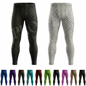 Exercise Apparel High Quality 3D Printed Sublimation Design Solid Plain Color Compression Leggings Athletic Yoga Gym Pants OEM - Product Image 1