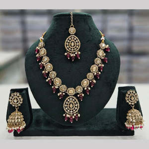 ชุดเครื่องประดับชั้นดีชุบทองพร้อมหินคริสตัลและสร้อยคอ11151651DPU ไข่มุก - Product Image 1