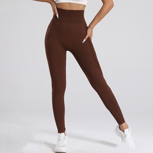 Leggings de yoga sin costuras para mujer, talla grande, personalizados, sencillos, con cordón, ajustados, de cintura alta y efecto fruncido en los glúteos - Product Image 5