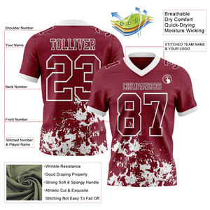 Camiseta de Béisbol Sublimada Personalizada, Cuello en V, Manga Corta, Nombre del Equipo 00 Impreso, Uniforme Transpirable de Poliéster, Talla Adulto - Product Image 5