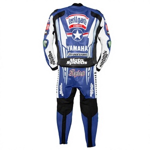 ชุดแข่งรถมอเตอร์ไซค์ Ben Spies Ramaha WSBK 1 ชิ้น ทำจากหนังวัว/หนังจิงโจ้ สำหรับขับขี่มอเตอร์ไซค์/จั๊มสูทสำหรับนักขี่มอเตอร์ไซค์/ชุดสำหรับนักขี่มอเตอร์ไซค์ ระดับเกราะป้องกัน 2 - Product Image 2