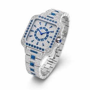 Reloj de lujo unisex Octagon Diamond con caja de acero inoxidable, movimiento de cuarzo analógico, detalles de rubí, cristal de zafiro, 44 mm. - Product Image 5