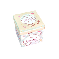 Boîte cadeau personnalisable Sugar Day avec poignée-Emballage mignon avec poignée en corde de 10x10cm pour événements et vente au détail (rose)