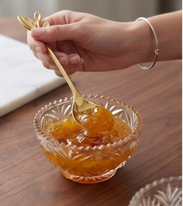 Juego de cuchara y tenedor con mango de hoja dorada de estilo elegante, cubiertos metálicos elegantes para bodas, cenas y fiestas. - Product Image 4
