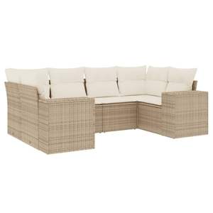 Grand ensemble de canapés de jardin réglables en rotin PE beige, mobilier de jardin ajustable - Product Image 2