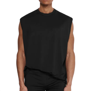 Camiseta Deportiva sin Mangas para Hombre, Negra, Minimalista, Informal, Ligera, para Gimnasio, Verano - Product Image 1