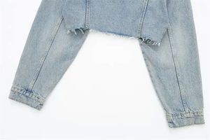 High Quality <b>Long</b> Sleeve <b>Denim</b> <b>Jackets</b> with Hood Waterproof Autumn Fashion Street Wear for Women - Product Image 2