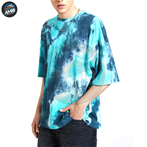 Nouveaux T-shirts pour hommes à manches courtes, avec logo personnalisé, en tissu tricoté respirant, tie-dye, haute qualité, prix bas, en promotion - Product Image 3
