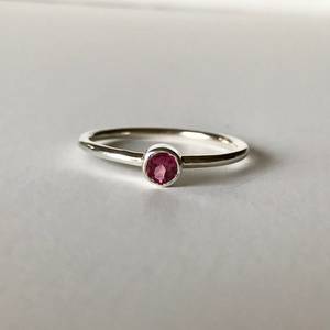 Bague en tourmaline rose facettée certifiée IGI, or 14 carats, argent sterling 925, bijoux de luxe haut de gamme, pierre de naissance d'octobre, cadeau pour femme - Product Image 3